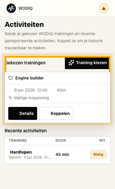 Gekozen training en context